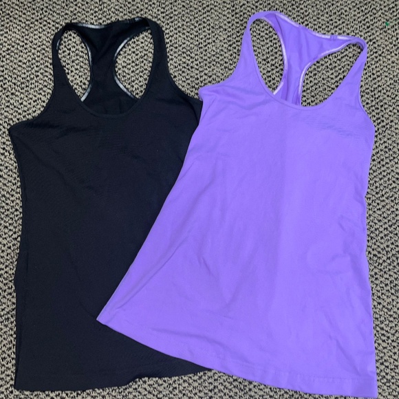 lululemon athletica Tops - LULULEMON TANK TOP LOT BLACK AND PURPLE SHIRTS $68 EACH